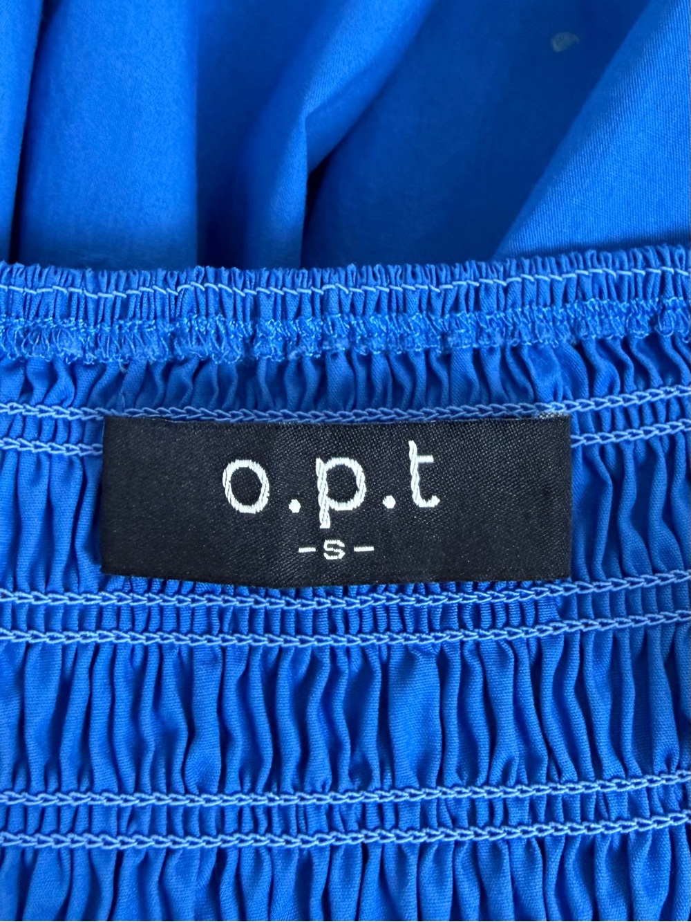 o.p.t. Tuscany Womens Cobalt Blue Smocked Ruffle Midi Dress
Tiered Skirt Small - Picture 12 of 13